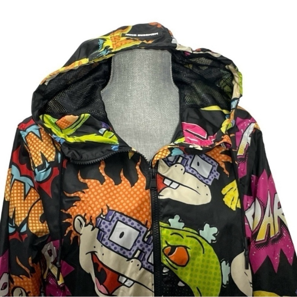 Nickelodeon Rugrats & Rocko Mash Print Windbreaker Jacket Kids Size S (8β9) - Picture 6 of 12